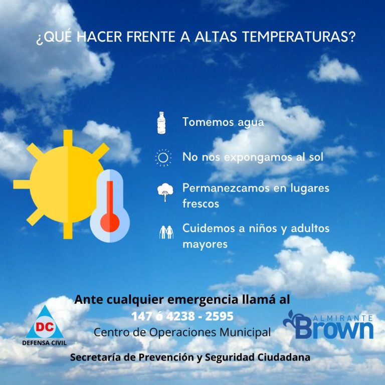 Recomendaciones ante la ola de calor en Brown