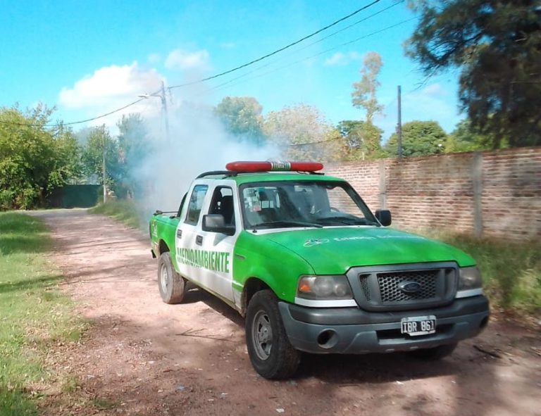 Labores de fumigación en 9 de Abril