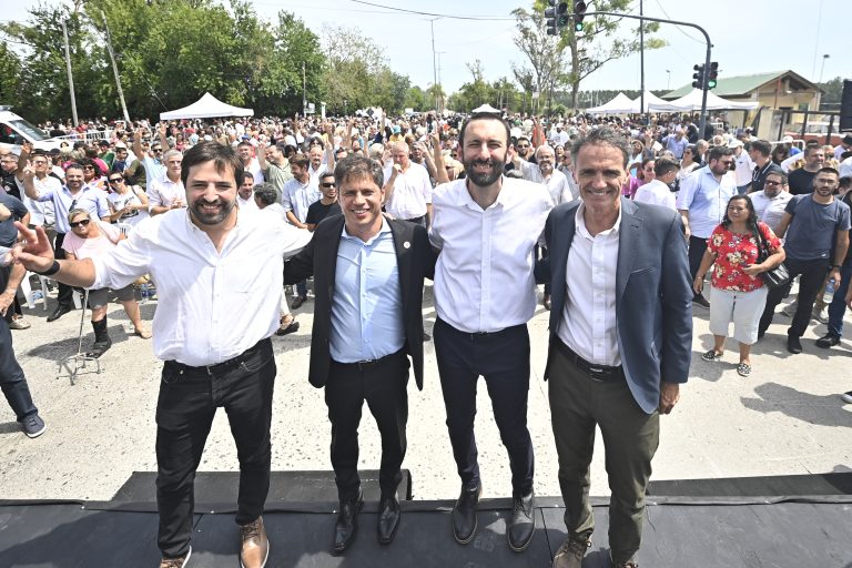 Kicillof inauguró una obra que mejora la conexión entre Hurlingham y Tres de Febrero