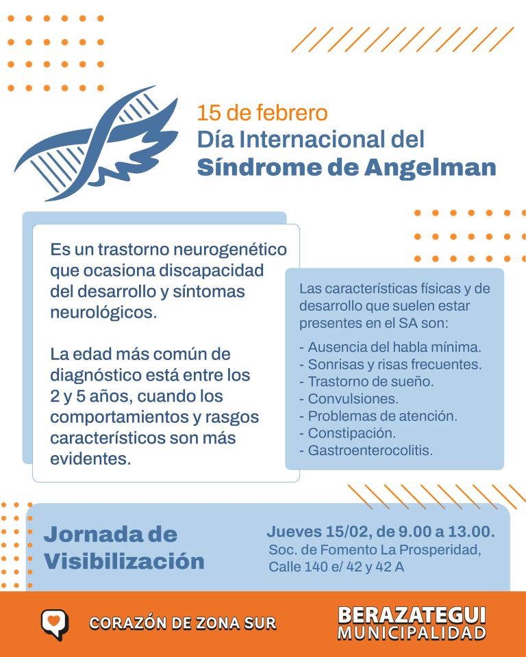 Jornada de concientización sobre síndrome de Angelman en Berazategui