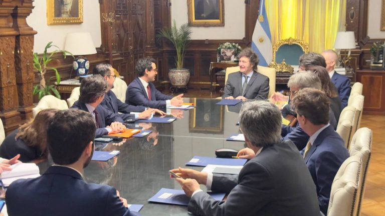 Milei y Mondino se reunieron en la Casa Rosada con el canciller de Francia
