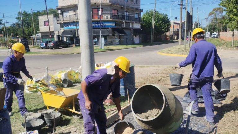 Avanzan las obras en el barrio Luján de Tristán Suárez