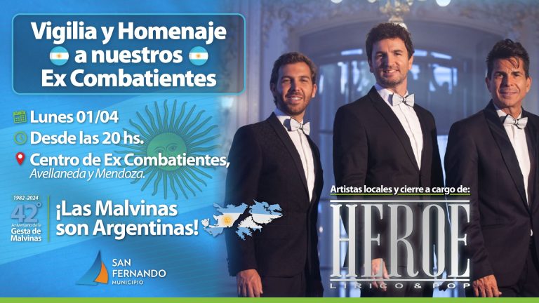 Vigilia por el 2 de abril en San Fernando