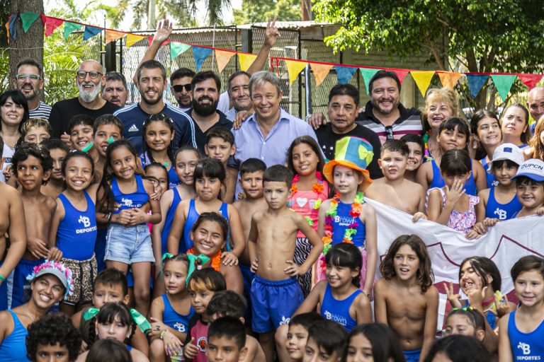 Cascallares estuvo junto a más de un centenar de chicos en el cierre de la Colonia de Verano