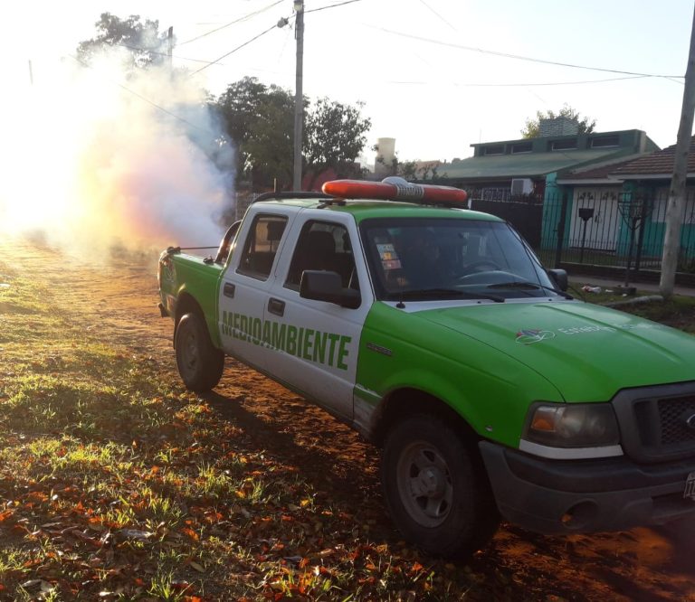 Labores de fumigación en Monte Grande Sur