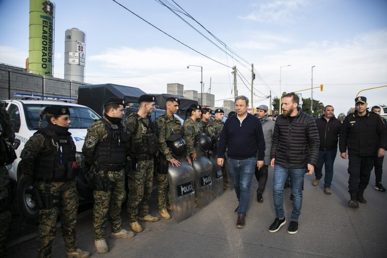 Otermín y Cascallares supervisaron un operativo de seguridad conjunto