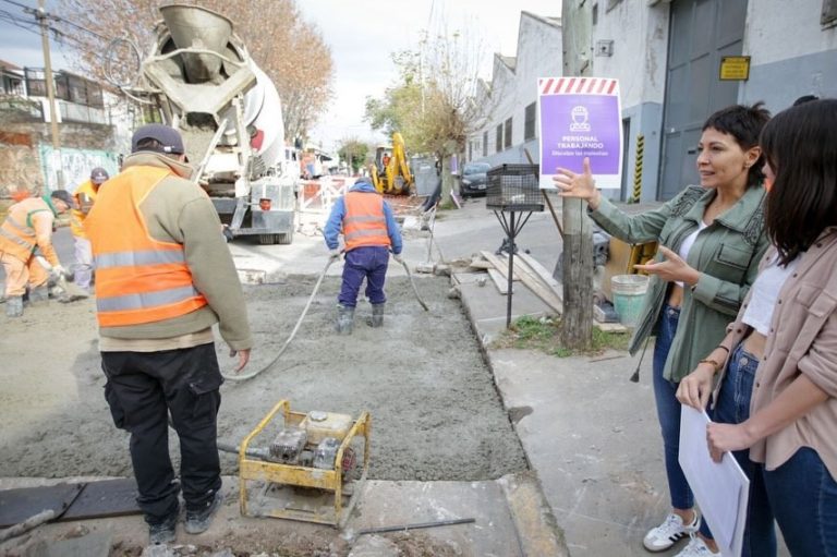 Obras de bacheo en el centro de Quilmes