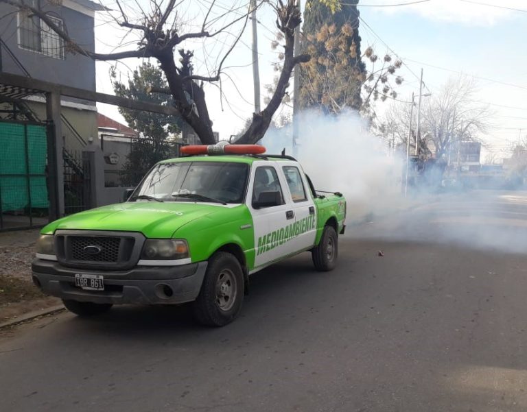 Tareas de fumigación en El Jaguel