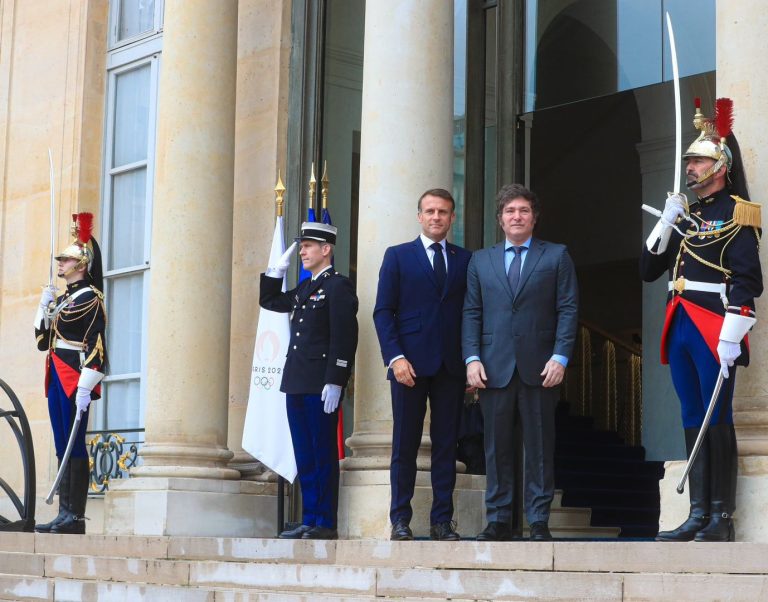 Milei se reunió con Macron antes de la ceremonia inaugural de los Juegos Olímpicos