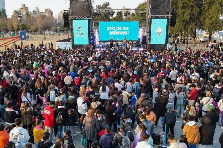 Festejos en el Parque Eva Perón