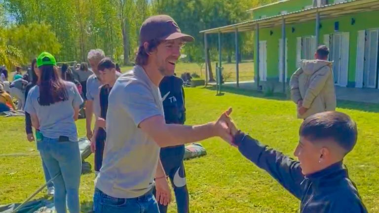 Andreotti acompañó el primer campamento educativo en el Delta de San Fernando
