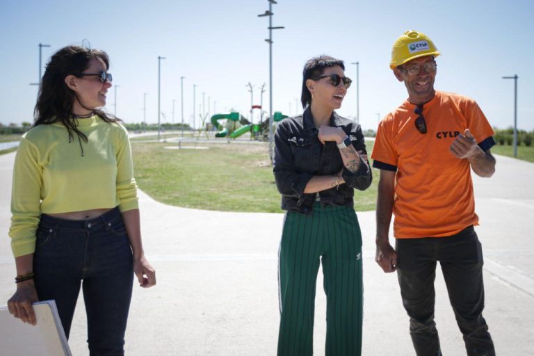 Avanza la obra del nuevo pórtico de acceso al Parque de la Ribera