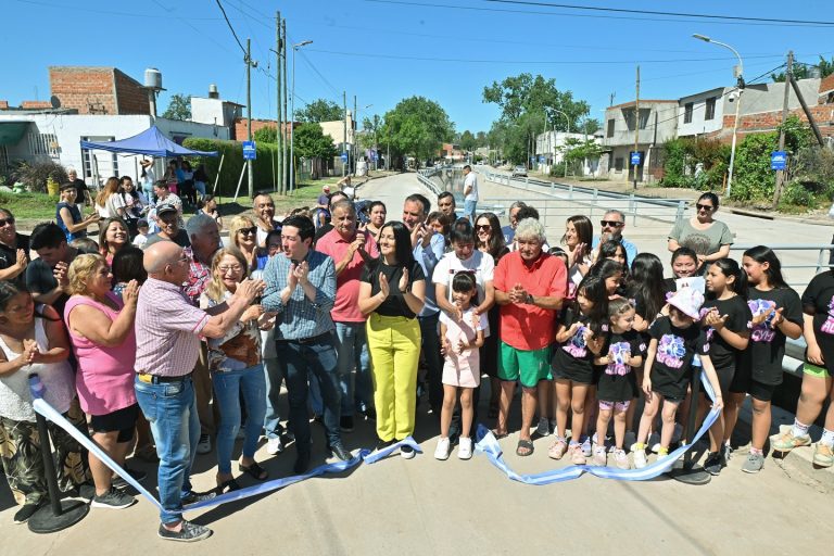Nardini inauguró la obra de la calle Madame Curie y el saneamiento del Arroyo Las Tunas