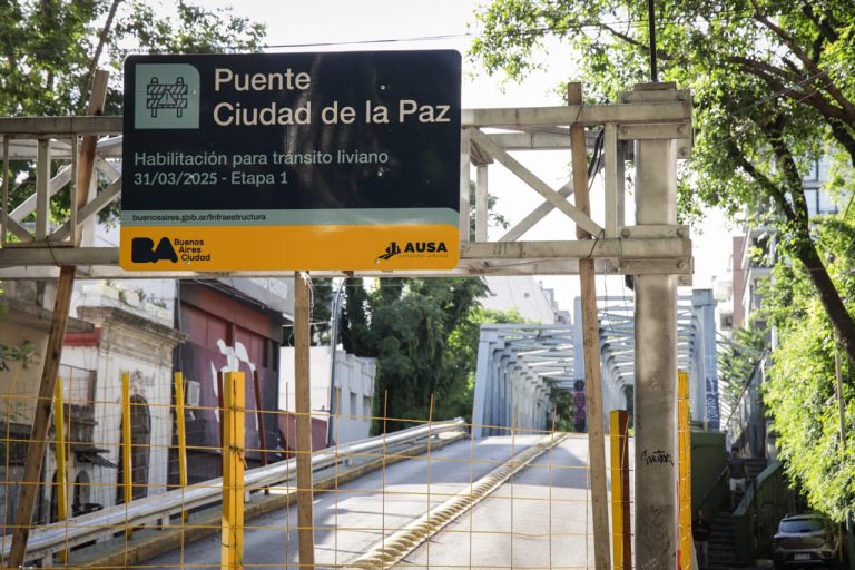 El Gobierno porteño confirmó la reapertura del puente de Ciudad de la Paz