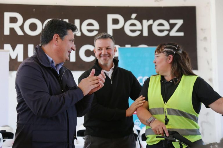 Concientización vial: Marinucci y Sciaini promovieron el uso del casco en Roque Pérez