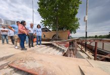 Zamora supervisó la construcción de un mirador peatonal en el Puerto de Frutos