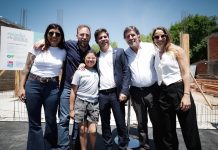 Kicillof y Otermín supervisaron el avance de una nueva escuela secundaria en Lomas de Zamora