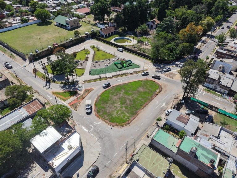 Habilitaron la nueva rotonda de Azcuénaga en San Miguel