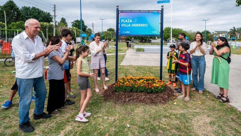 Se inauguró la Plaza Villa Herrero en Moreno Sur