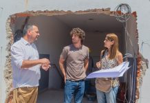 Andreotti recorrió obras de las 7 escuelas que se renuevan San Fernando