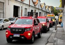 La Ciudad envió bomberos y brigadistas para ayudar a combatir los incendios en Chubut