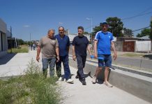 Menéndez supervisó los avances de las obras del Hospital de Mariano Acosta