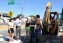 Katopodis recorrió el avance de obra en ruta 4 en Lomas de Zamora