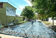 Nardini supervisó el avance de la obra en la calle Cochabamba