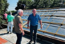 Avanzan las obras de infraestructura escolar en el Jardín de Infantes N°919 de Ricardo Rojas
