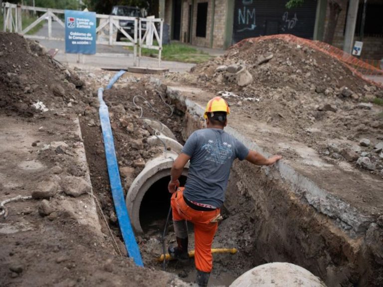 El Municipio de Lomas de Zamora construye una nueva red de desagües