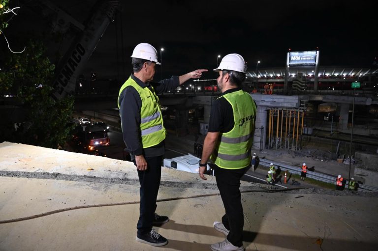 En un megaoperativo nocturno colocaron vigas de 45 toneladas para ampliar el Puente Labruna