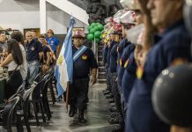 Almirante Brown acompañó a los Bomberos Voluntarios de Glew en un nuevo aniversario