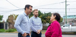 Álvarez y Otermin recorrieron las obras en el corredor Lynch