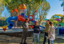 Andreotti recorrió la última etapa de obra de un nuevo parque alrededor del Tren de la Costa