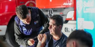 Más de 60 bomberos voluntarios de Lomas recibieron sus vacunas
