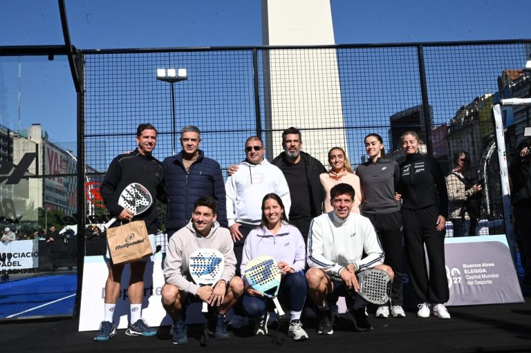 Jorge Macri encabezó el comienzo del Premier Pádel P1 de la Ciudad
