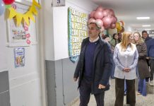 Achával recorrió las obras que renovaron dos escuelas de La Lonja en Pilar